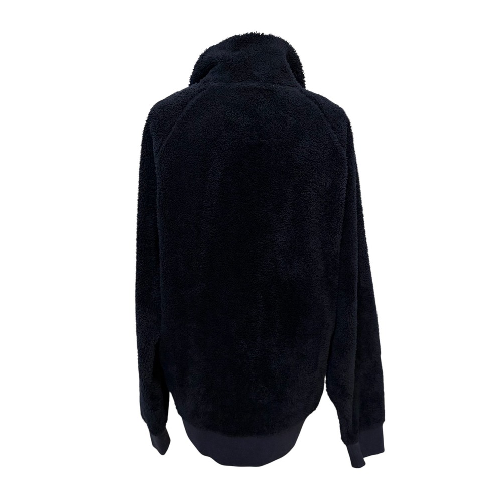 Banana Republic Medium Navy Fuzzy Fleece Zip Up Jacket Women's - Picture 8 of 10